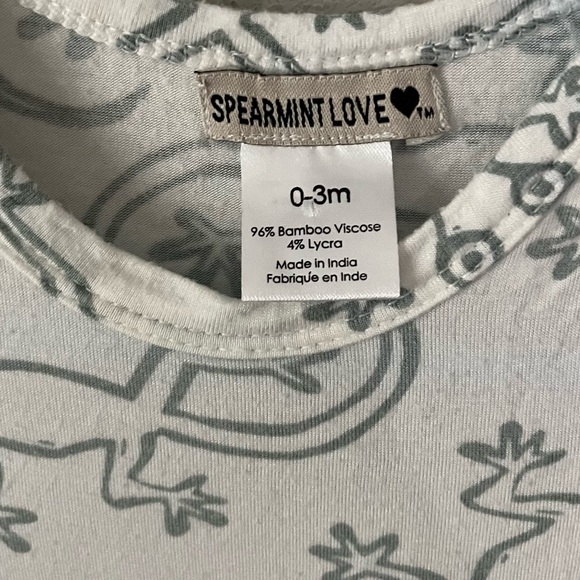 Spearmint Love Lizard Cloud White Tie Gown Size 0-3 Months - Picture 5 of 8